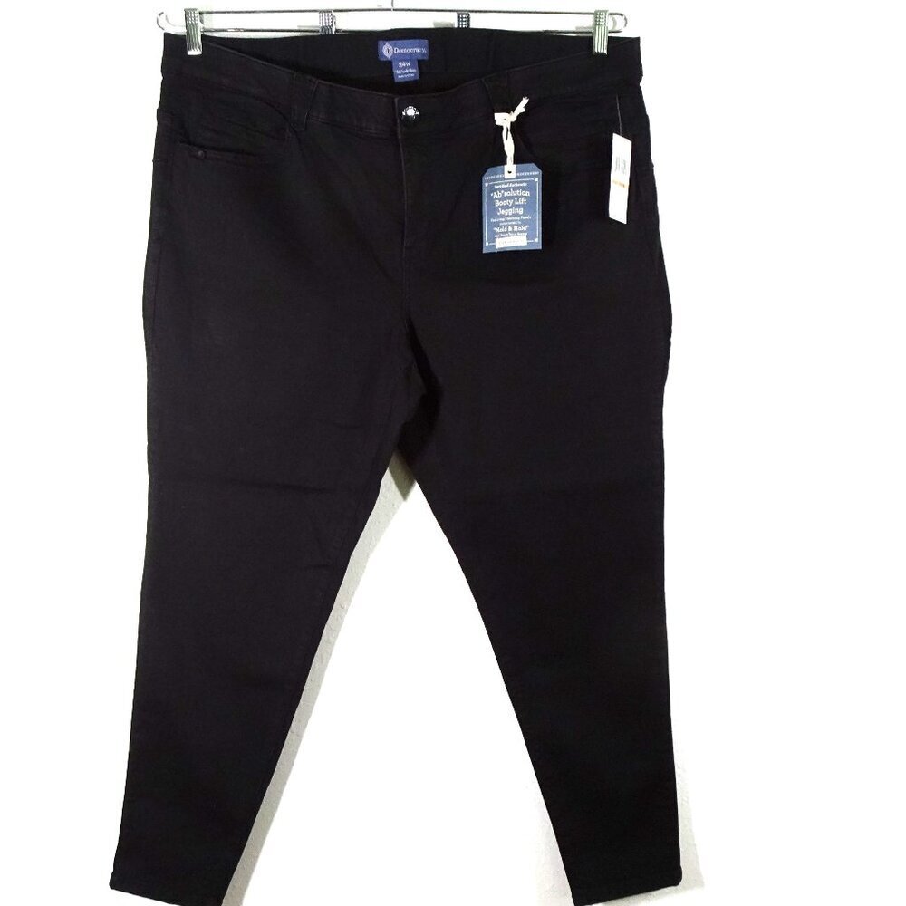 Democracy Jegging Jeans Women's Plus Size 24W Black Denim Stretch Booty Lift